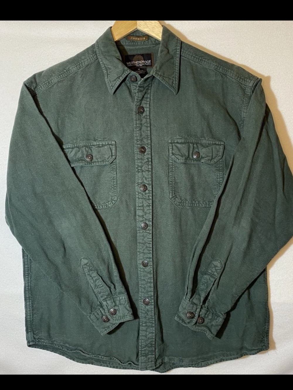 Weatherproof Men's Dark Green Casual Button-Down Shirt
